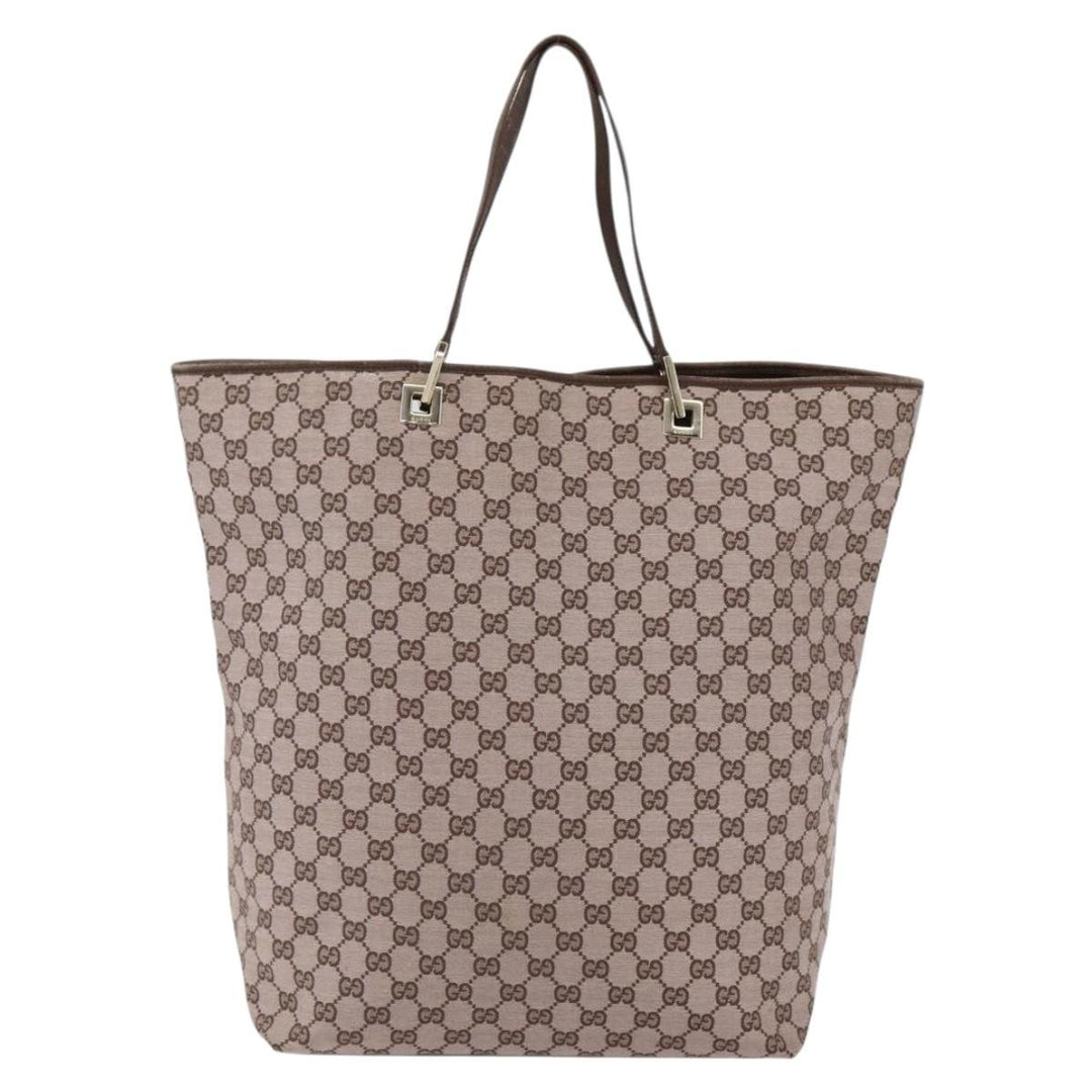 Gucci Vintage Bucket Shopping Tote GG Canvas