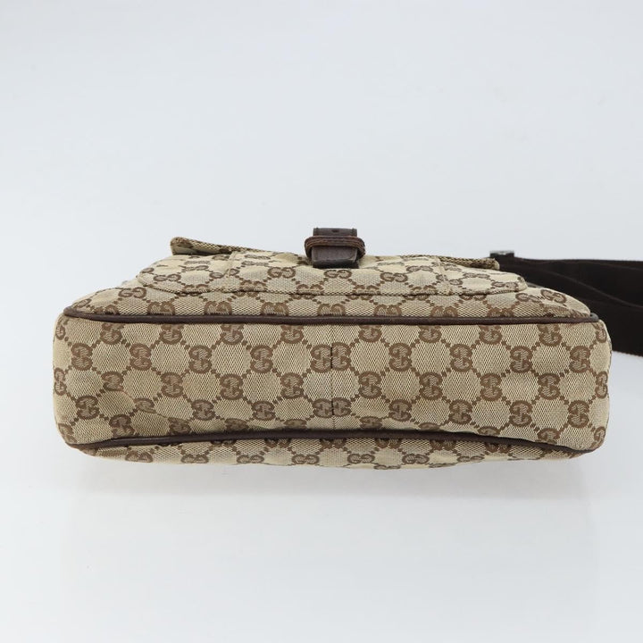 Gucci Vintage Shoulder Bag GG Canvas and Leather