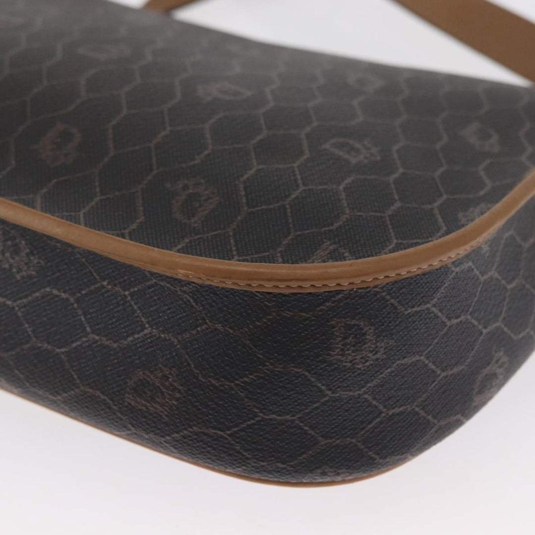 Christian Dior Vintage Honeycomb Flap Crossbody Bag Canvas and Leather