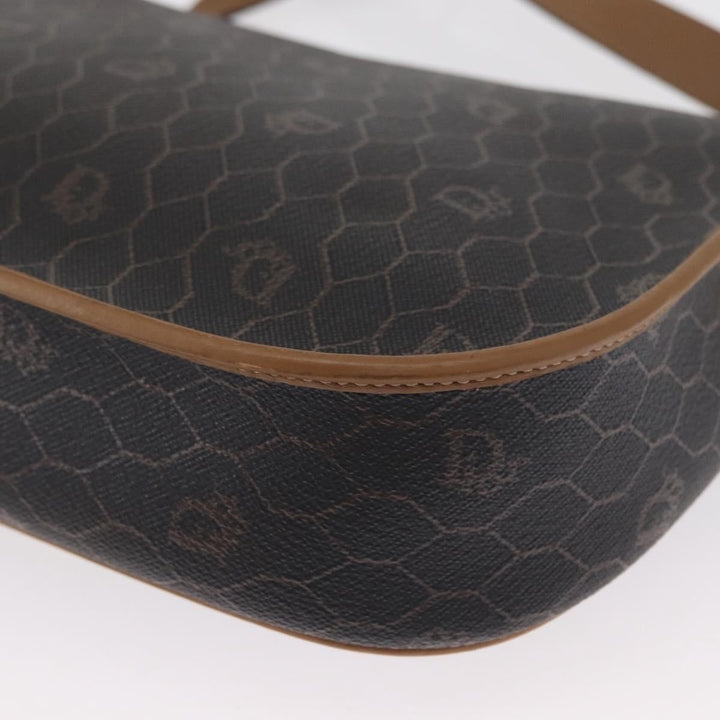 Christian Dior Vintage Honeycomb Flap Crossbody Bag Canvas and Leather