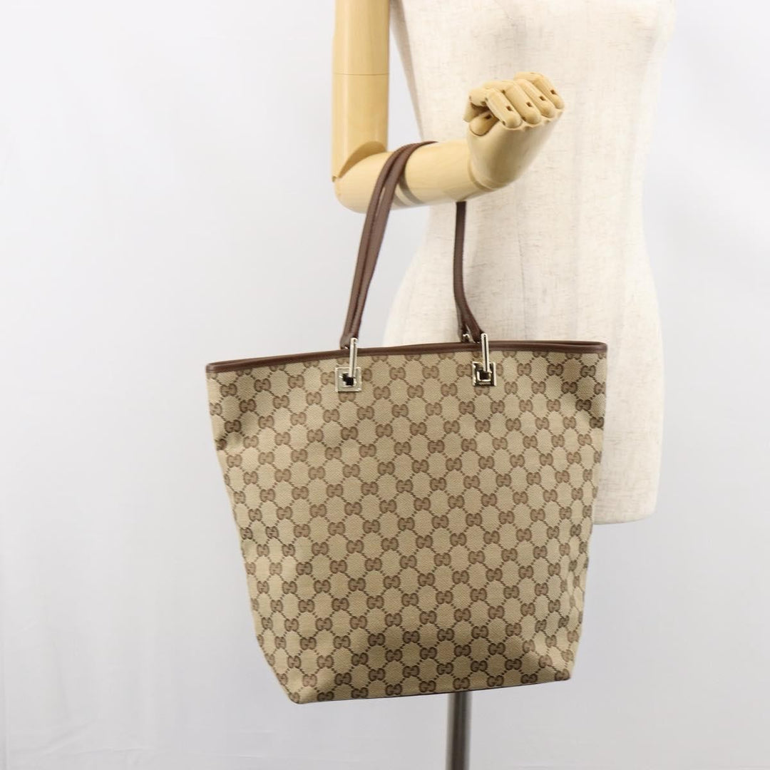Gucci Vintage Bucket Shopping Tote GG Canvas