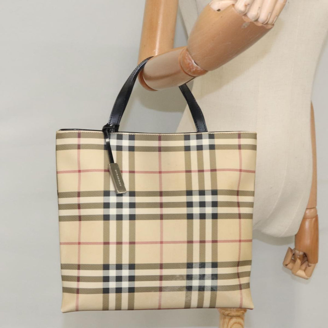 Burberry Nova Check Tote Canvas and Leather