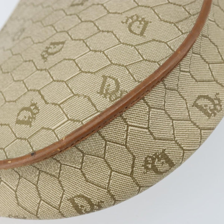 Christian Dior Vintage Honeycomb Shoulder Bag Canvas and Leather
