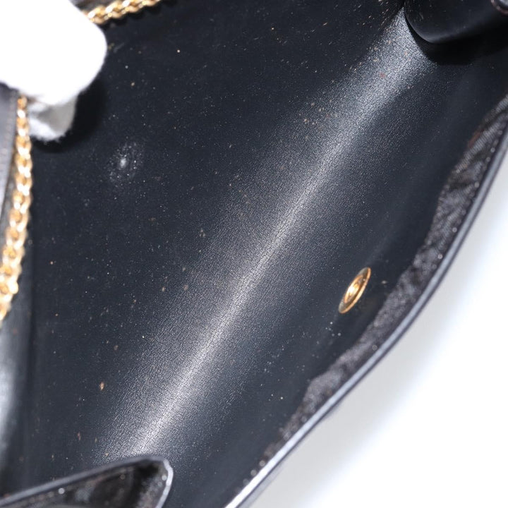 Christian Dior Vintage CD Chain Flap Shoulder Bag Diorissimo Canvas