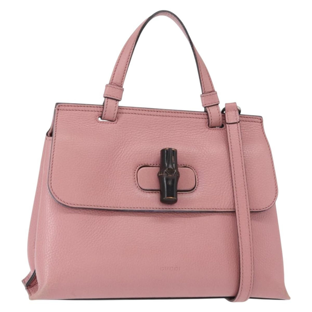 Gucci Bamboo Daily Top Handle Bag Leather