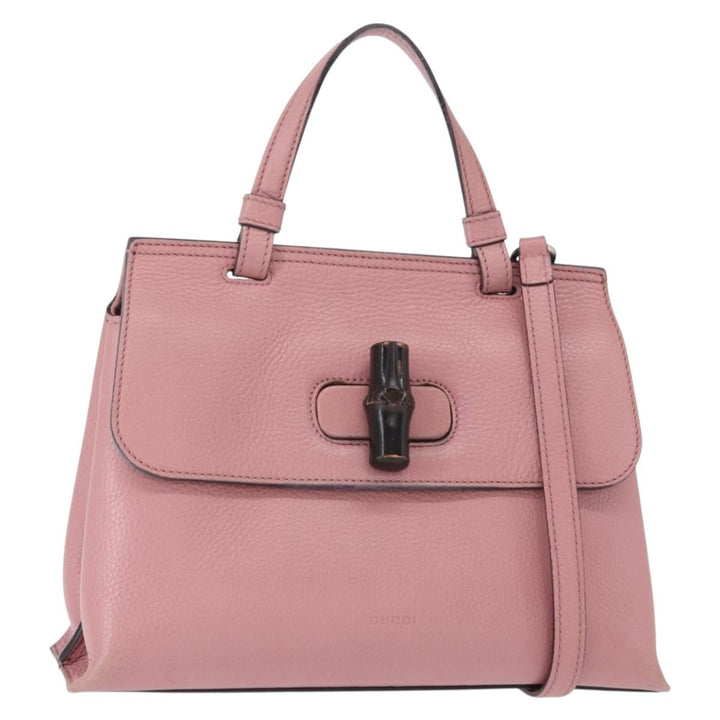 Gucci Bamboo Daily Top Handle Bag Leather