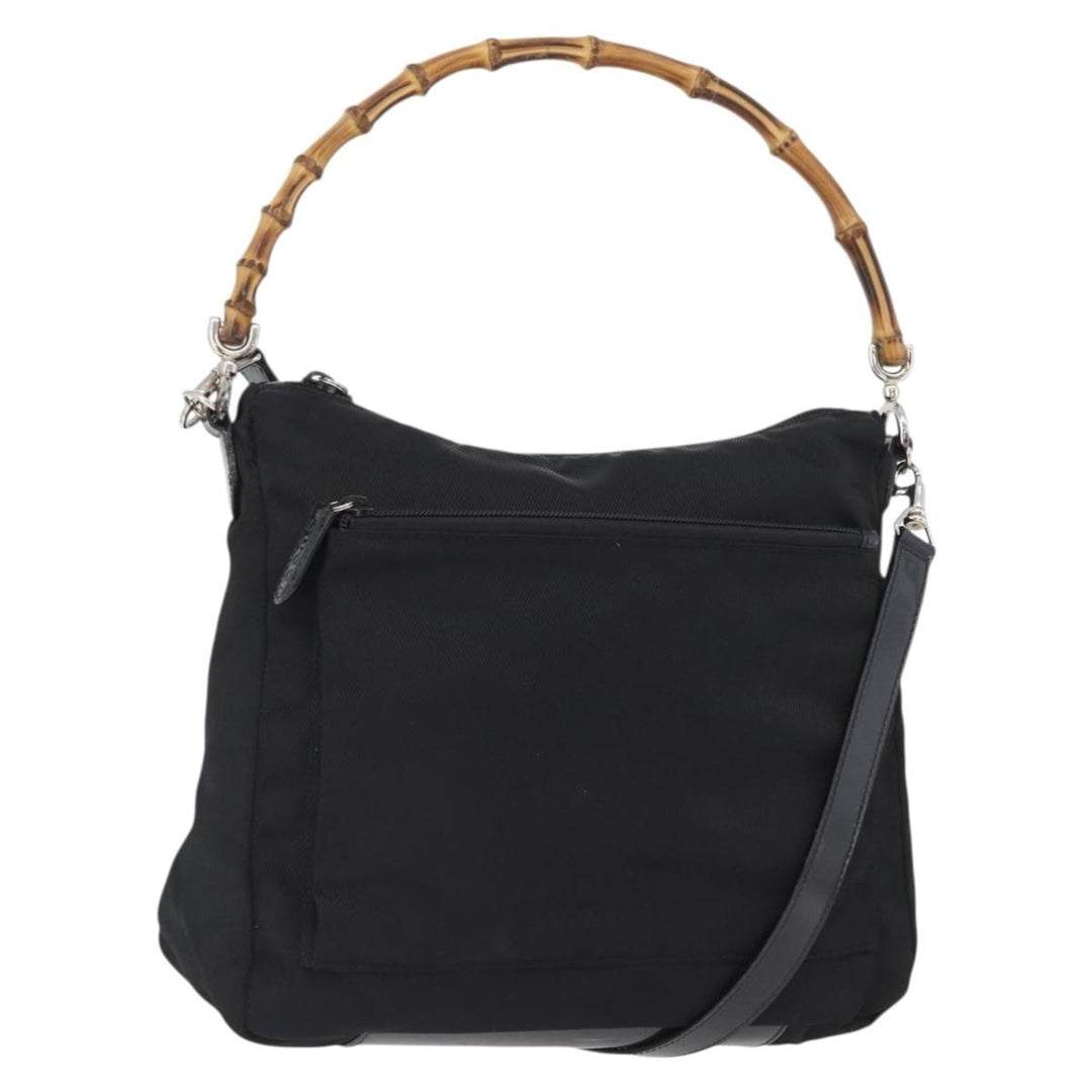 Gucci Vintage Bamboo Shoulder Bag Nylon