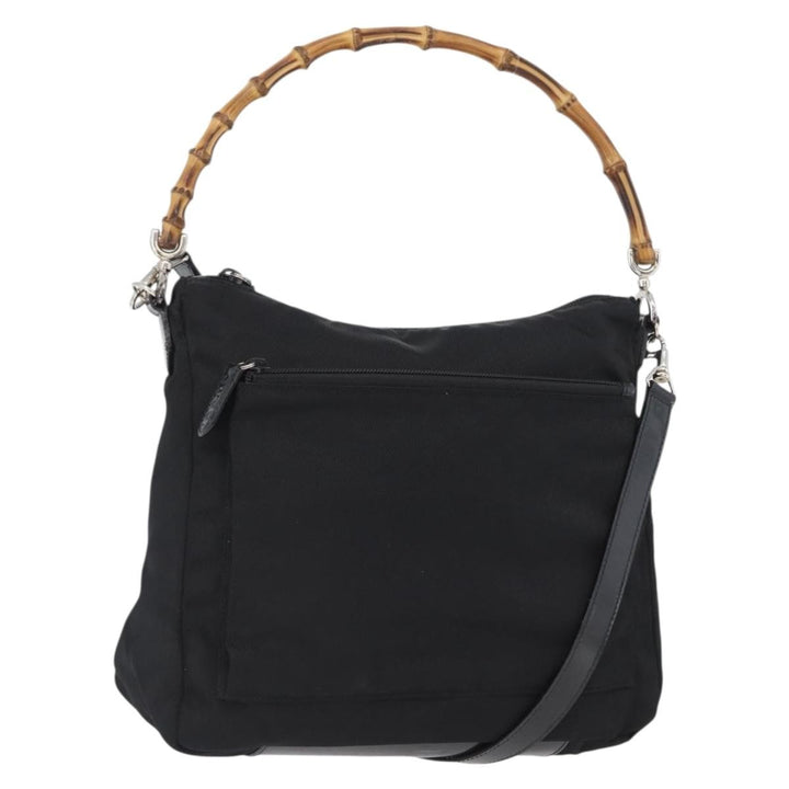 Gucci Vintage Bamboo Shoulder Bag Nylon