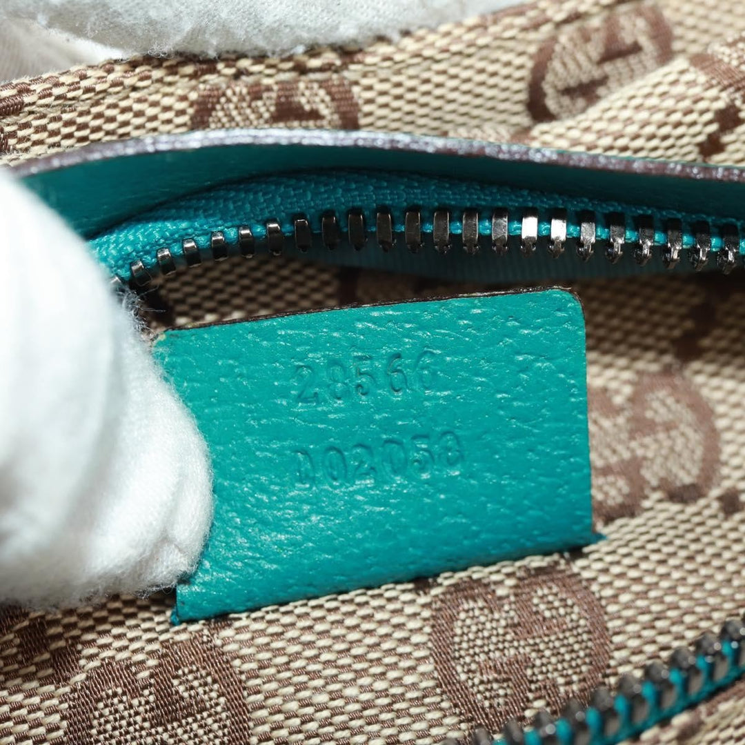 Gucci Vintage Double Belt Bag GG Canvas with Leather