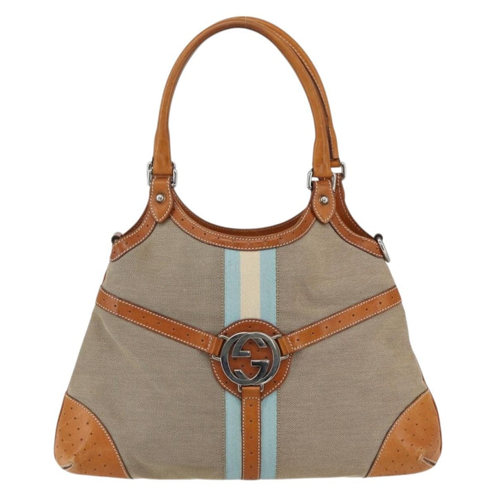 Gucci Reins Web Shoulder Bag Canvas