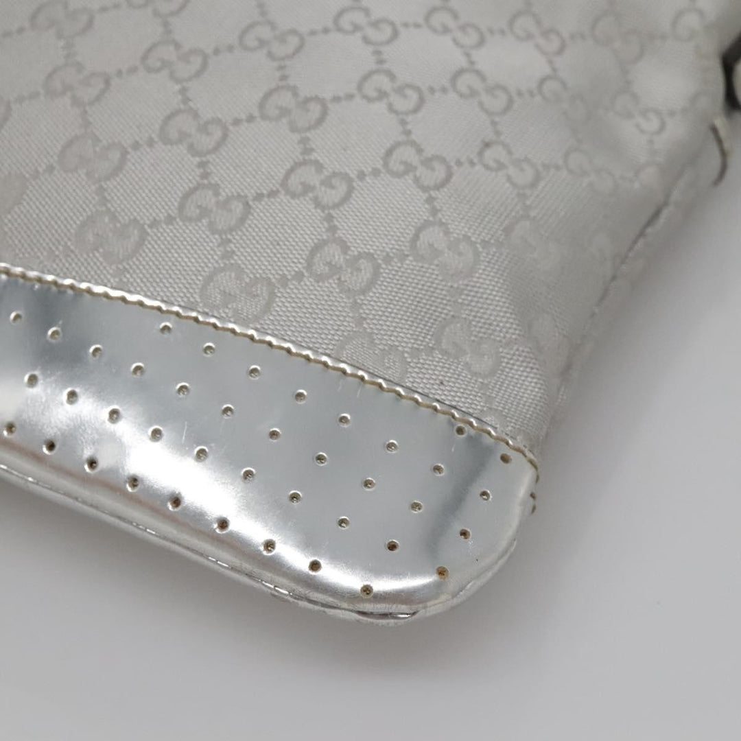 Gucci Zip Messenger Bag GG Canvas with Perforated Leather