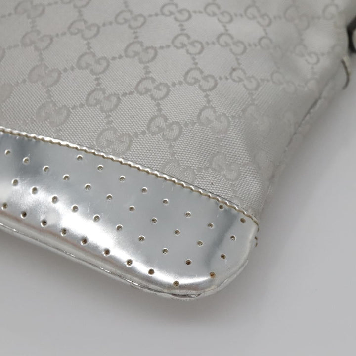 Gucci Zip Messenger Bag GG Canvas with Perforated Leather