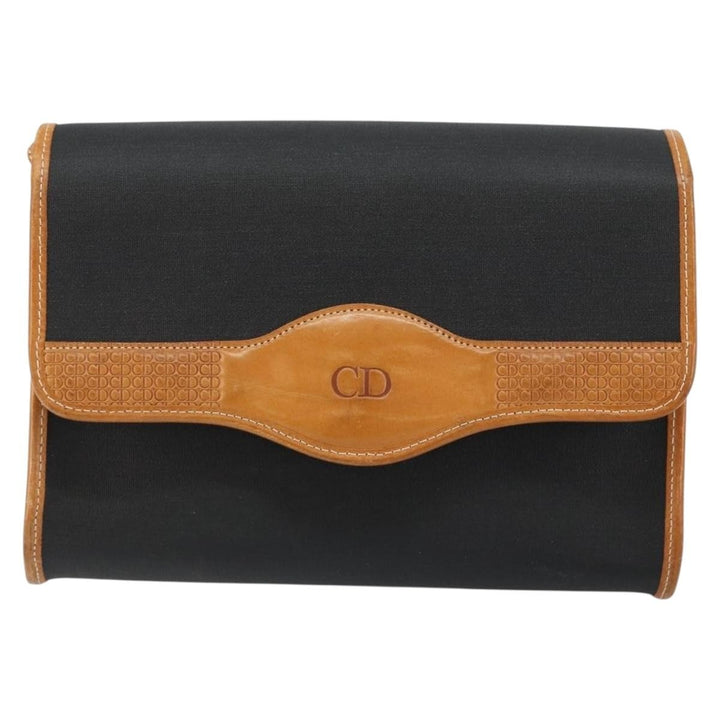 Christian Dior Vintage CD Logo Shoulder Bag Leather