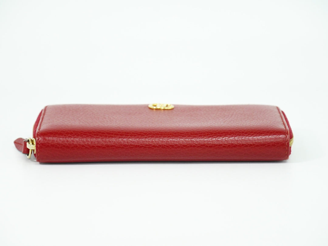 Gucci GG Marmont Zip Around Wallet Leather