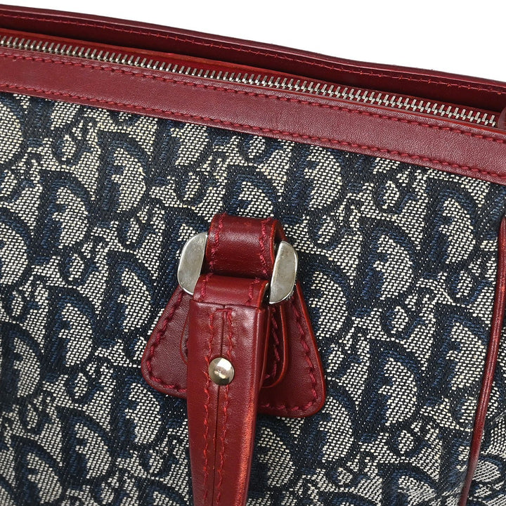 Christian Dior Vintage Trotter Zip Tote Diorissimo Canvas