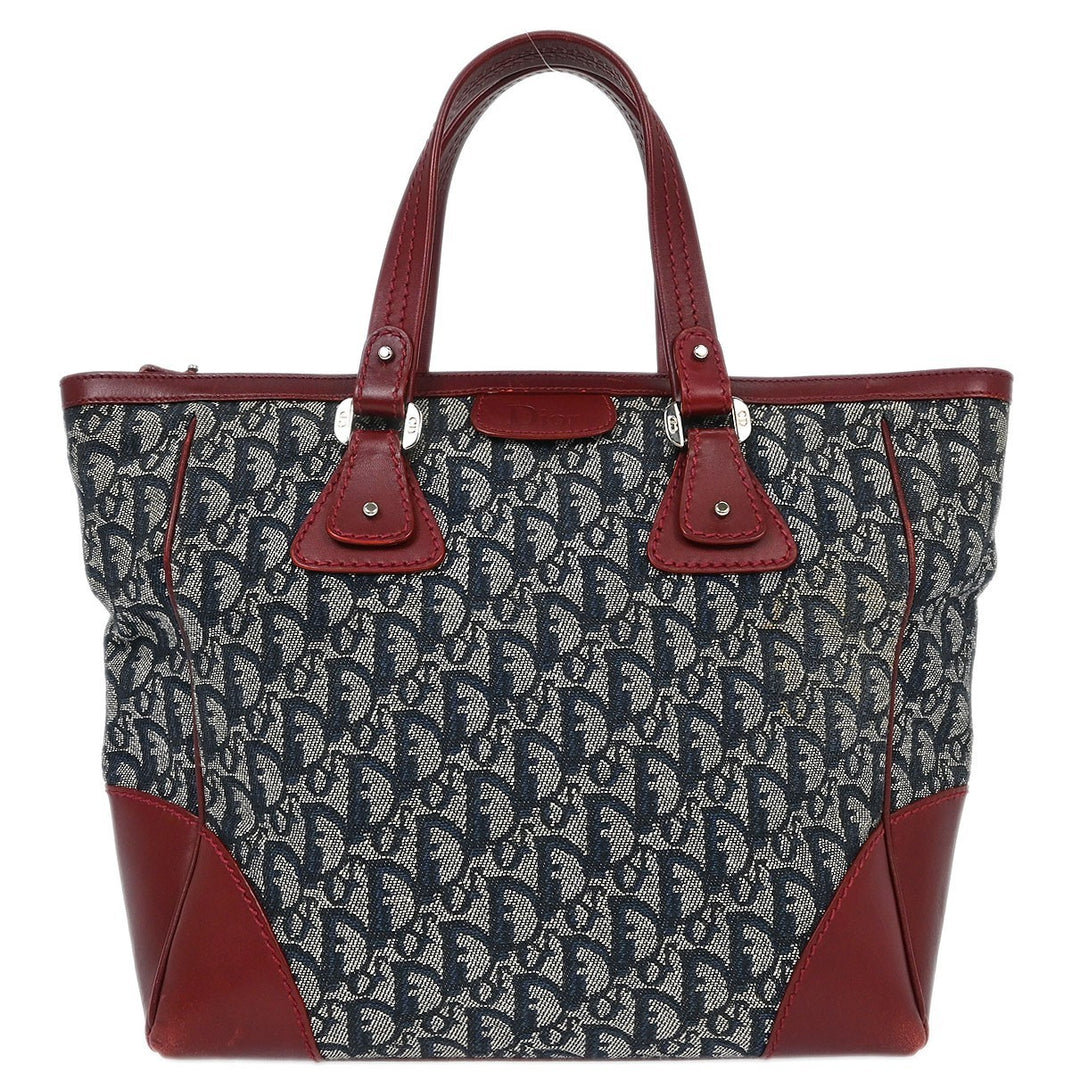Christian Dior Vintage Trotter Zip Tote Diorissimo Canvas