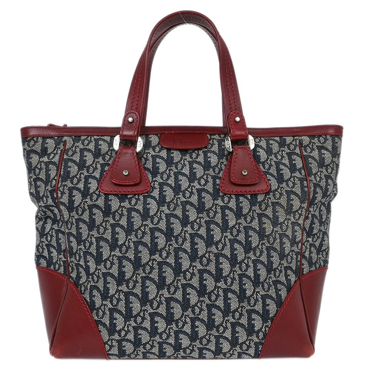 Christian Dior Vintage Trotter Zip Tote Diorissimo Canvas