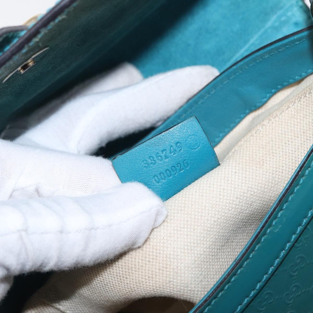 Gucci Vintage Flap Shoulder Bag Patent Leather