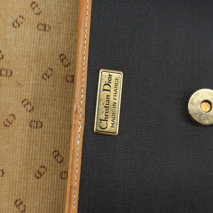 Christian Dior Vintage CD Logo Shoulder Bag Leather