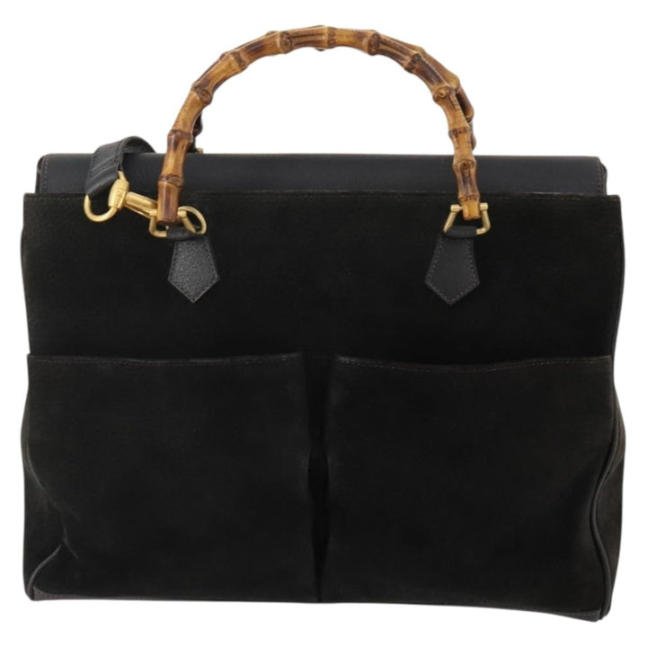 Gucci Vintage Diana Bamboo Top Handle Tote Ostrich