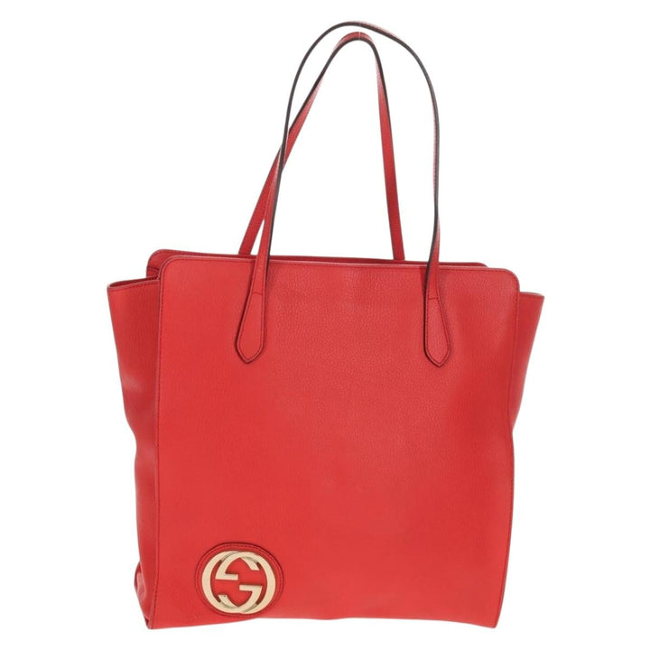 Gucci Grand Prix Interlocking GG Tote Grainy Leather