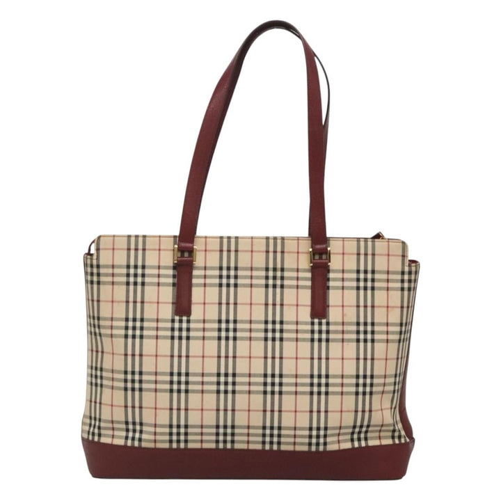 Burberry Nova Check Tote Canvas and Leather