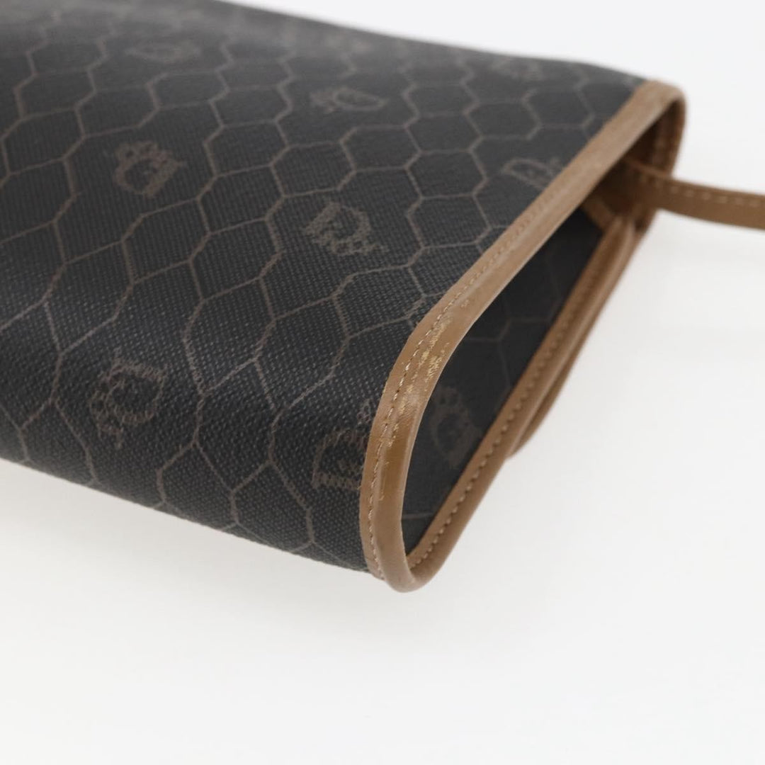 Christian Dior Vintage Honeycomb Flap Crossbody Bag Canvas and Leather