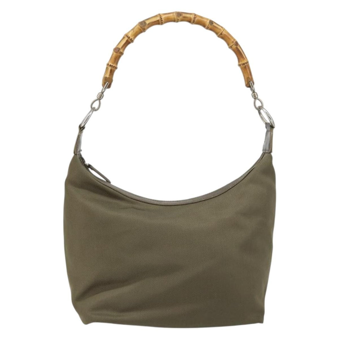 Gucci Vintage Bamboo Shoulder Bag Nylon