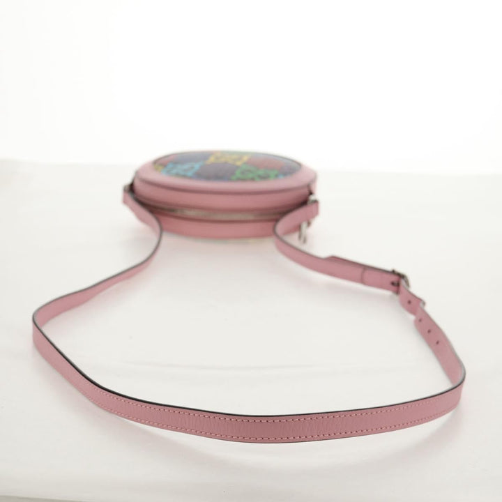 Gucci Round Shoulder Bag Psychedelic Print GG Coated Canvas