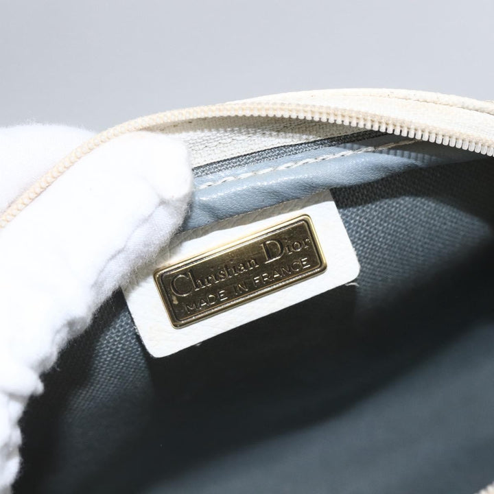 Christian Dior Vintage Honeycomb Shoulder Bag Canvas and Leather