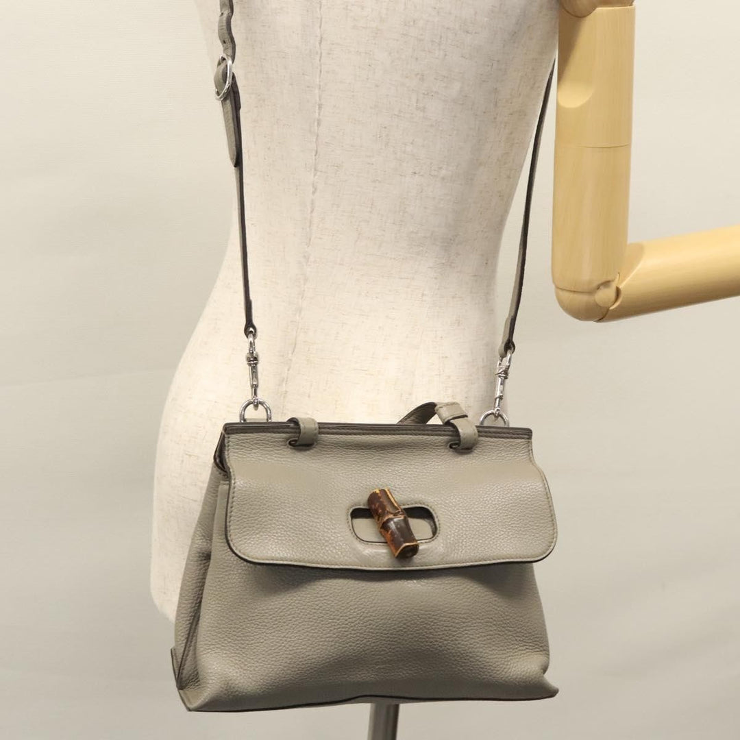 Gucci Bamboo Daily Top Handle Bag Leather