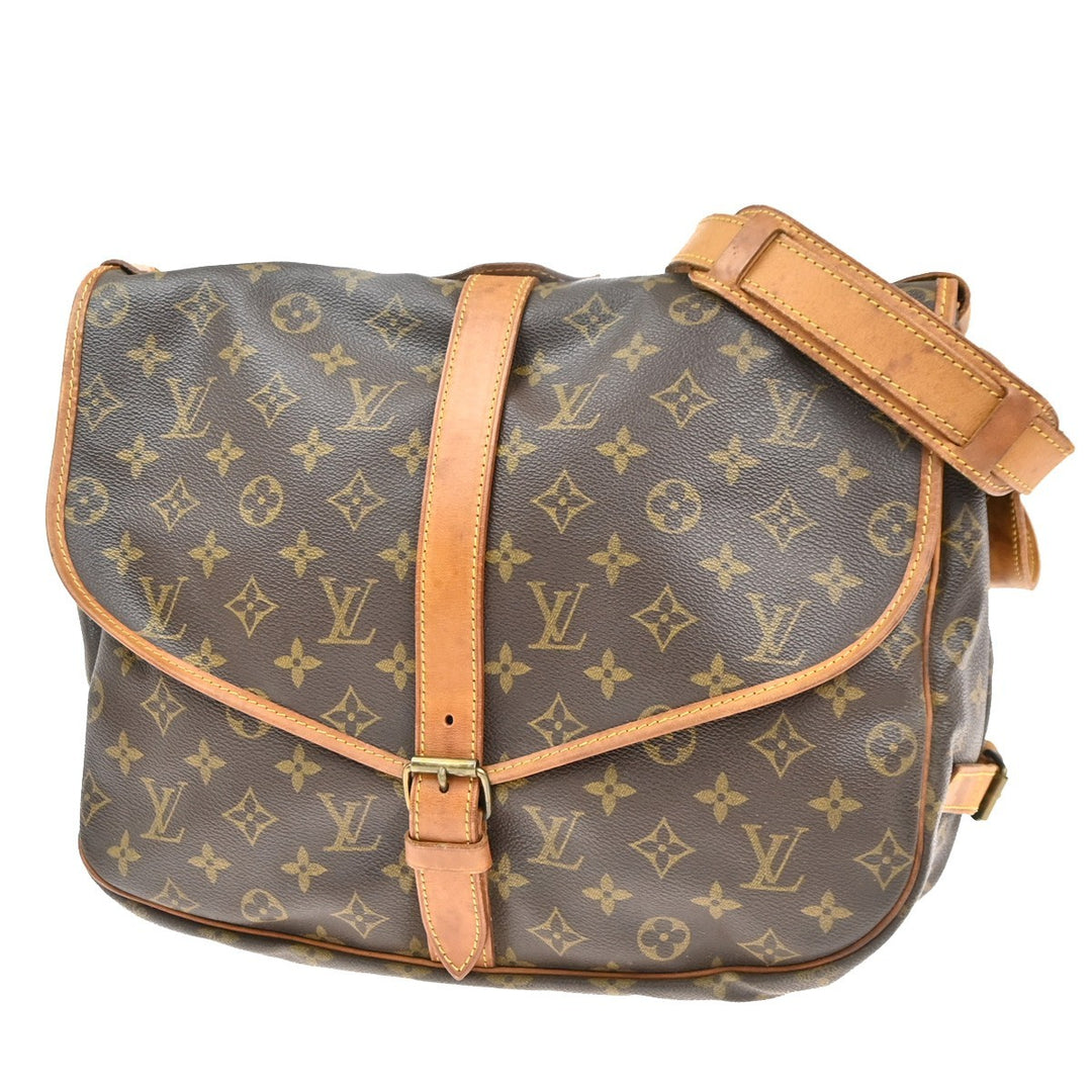Louis Vuitton Saumur Handbag Monogram Canvas