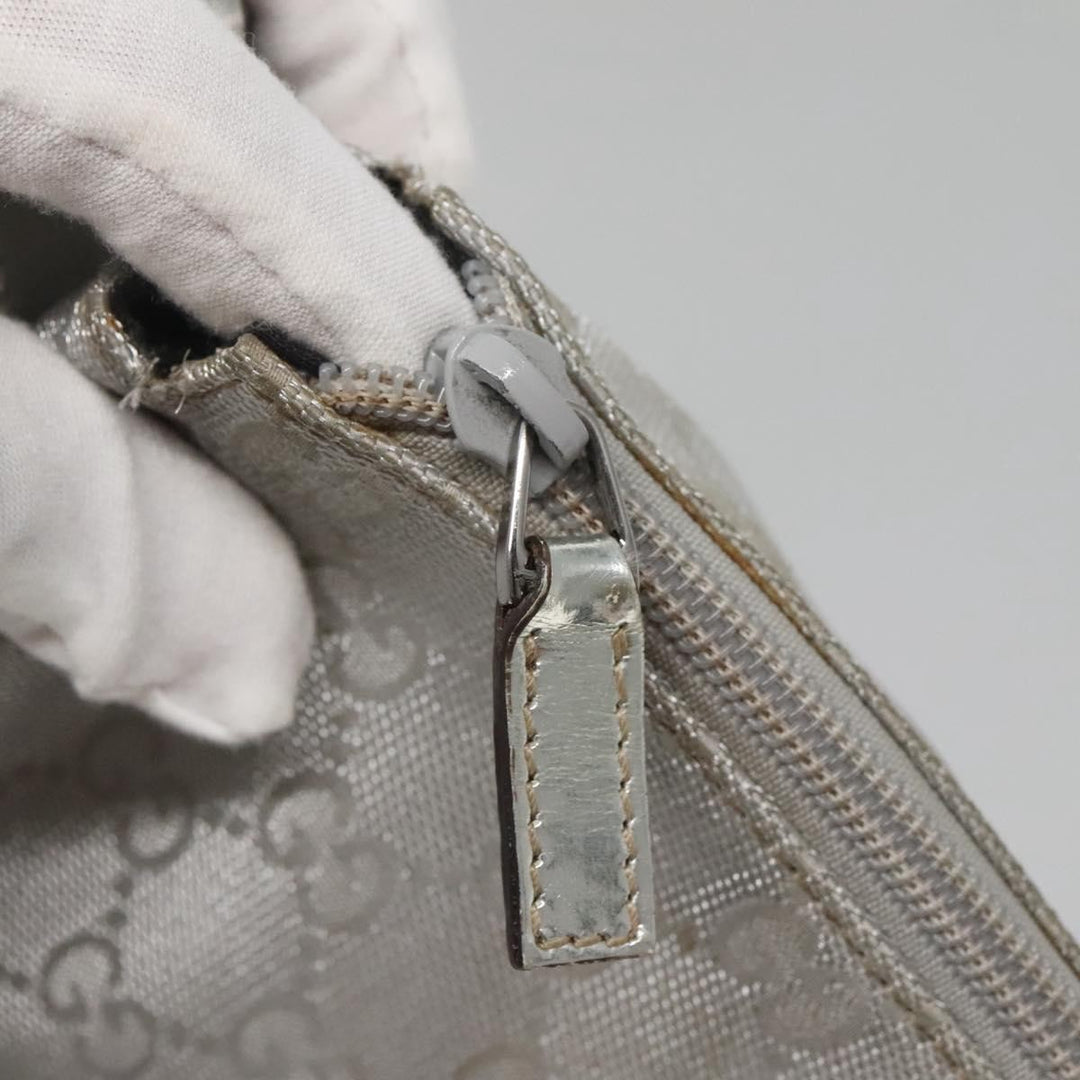 Gucci Zip Messenger Bag GG Canvas with Perforated Leather