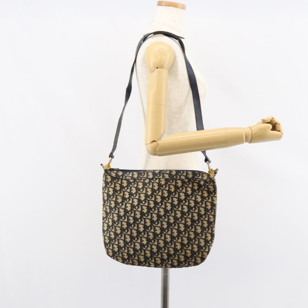 Christian Dior Vintage Trotter Shoulder Bag Canvas