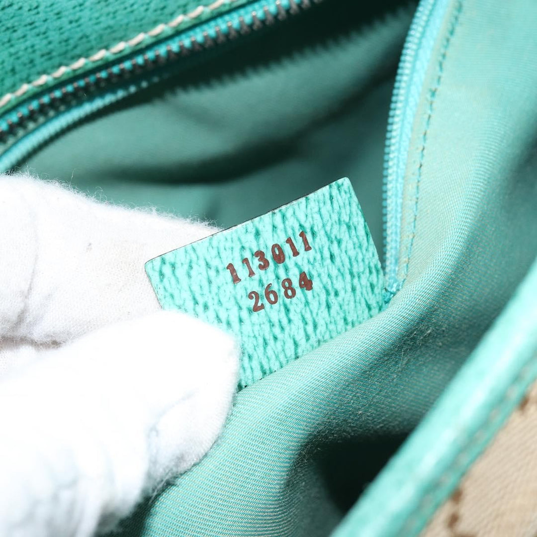 Gucci Vintage Ring Tote GG Canvas with Leather