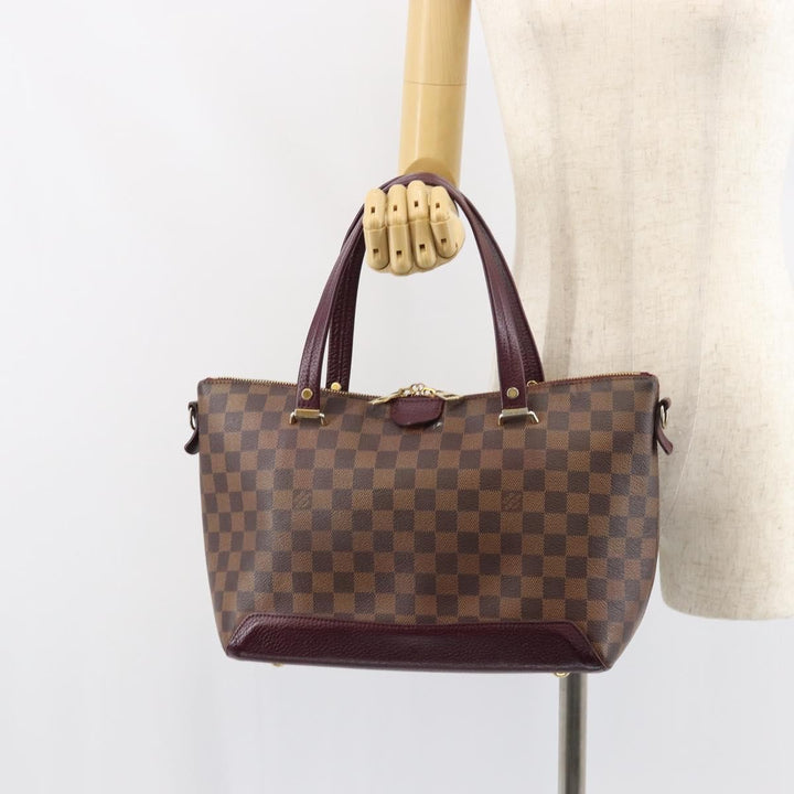Louis Vuitton Hyde Park Handbag Damier with Leather