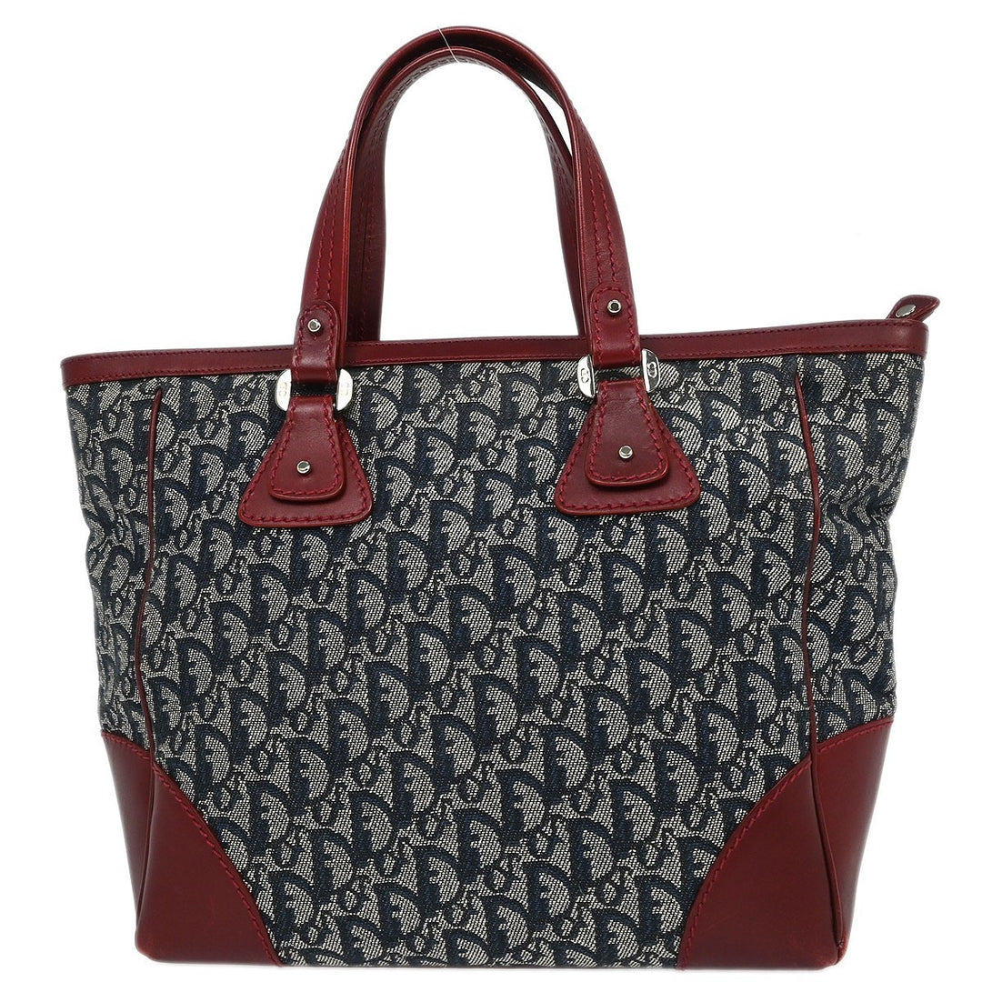 Christian Dior Vintage Trotter Zip Tote Diorissimo Canvas