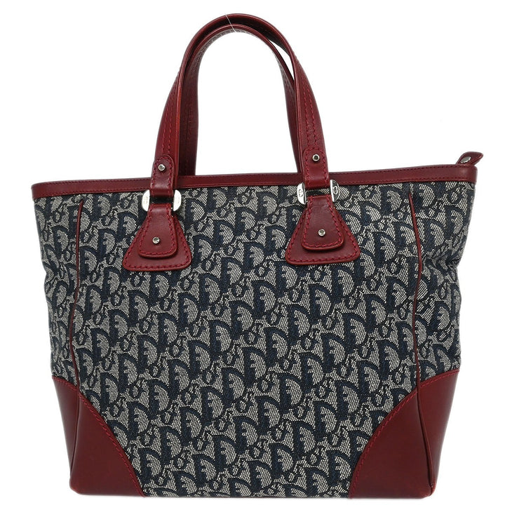 Christian Dior Vintage Trotter Zip Tote Diorissimo Canvas