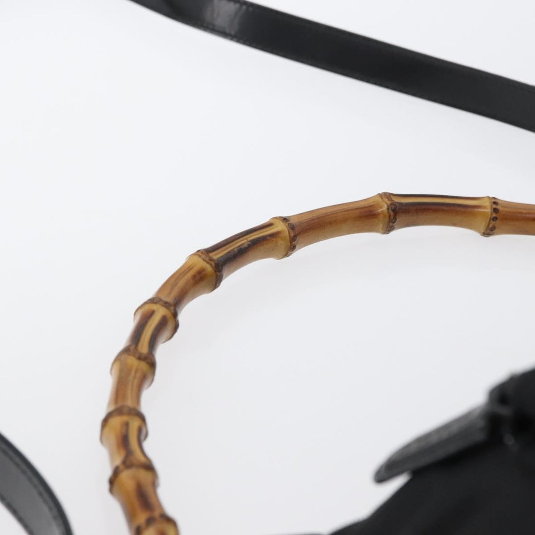Gucci Vintage Bamboo Shoulder Bag Nylon