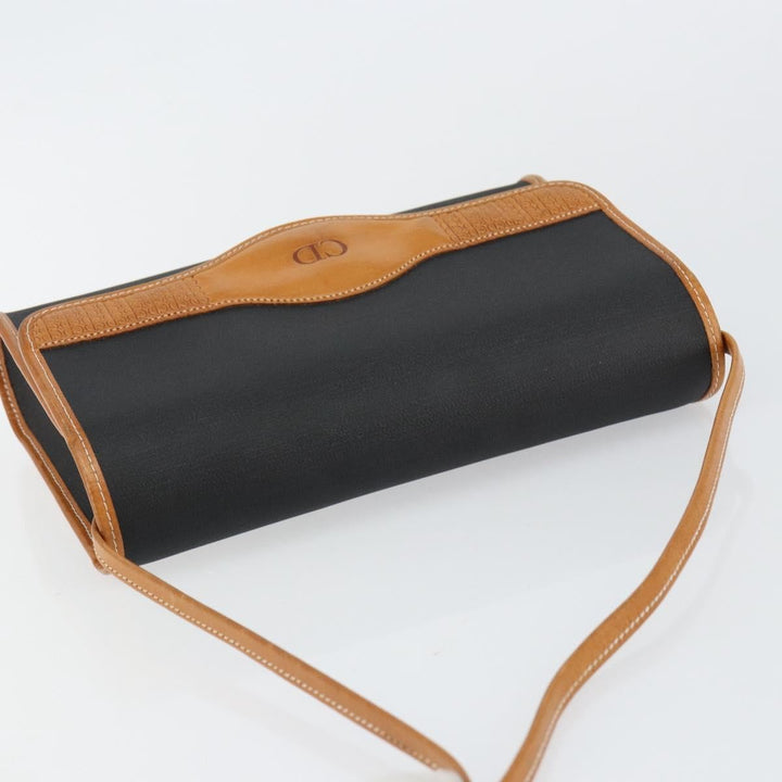 Christian Dior Vintage CD Logo Shoulder Bag Leather
