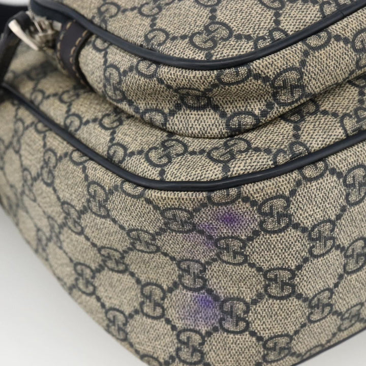 Gucci Double Pocket Messenger Bag GG Coated Canvas