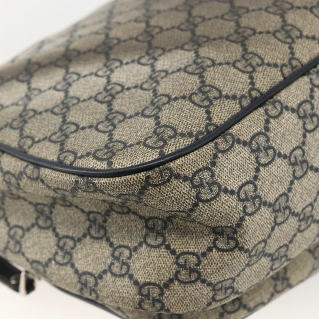 Gucci Double Pocket Messenger Bag GG Coated Canvas