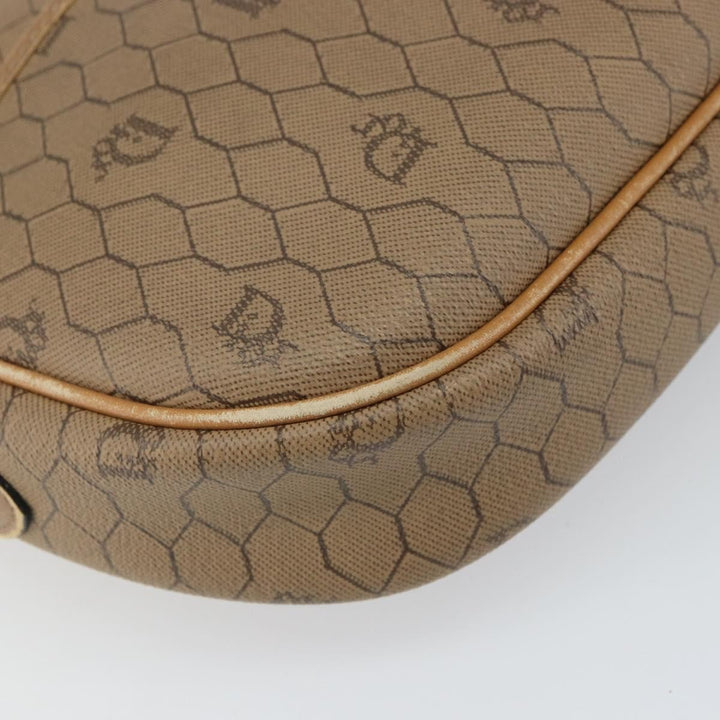 Christian Dior Vintage Honeycomb Shoulder Bag Canvas and Leather