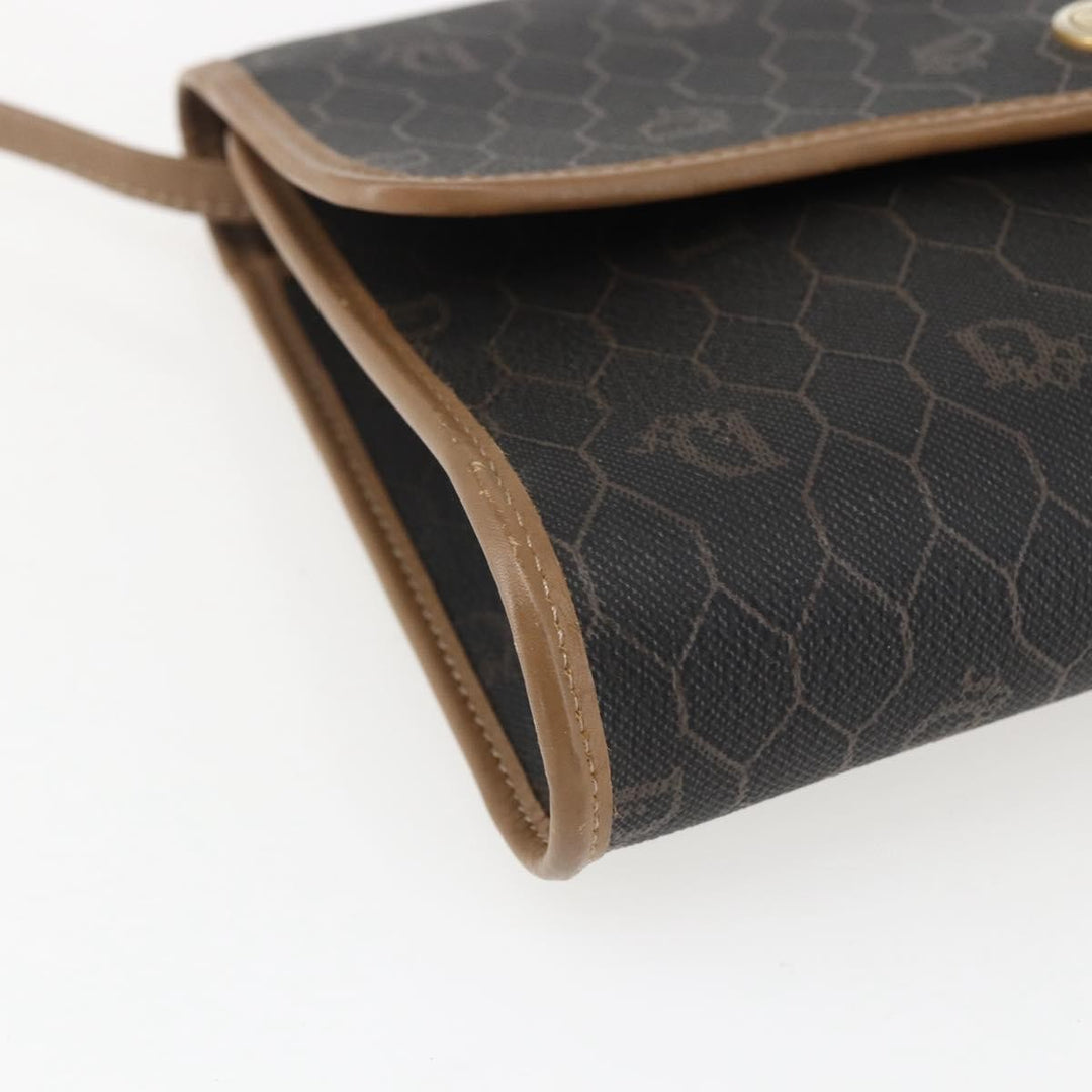 Christian Dior Vintage Honeycomb Flap Crossbody Bag Canvas and Leather