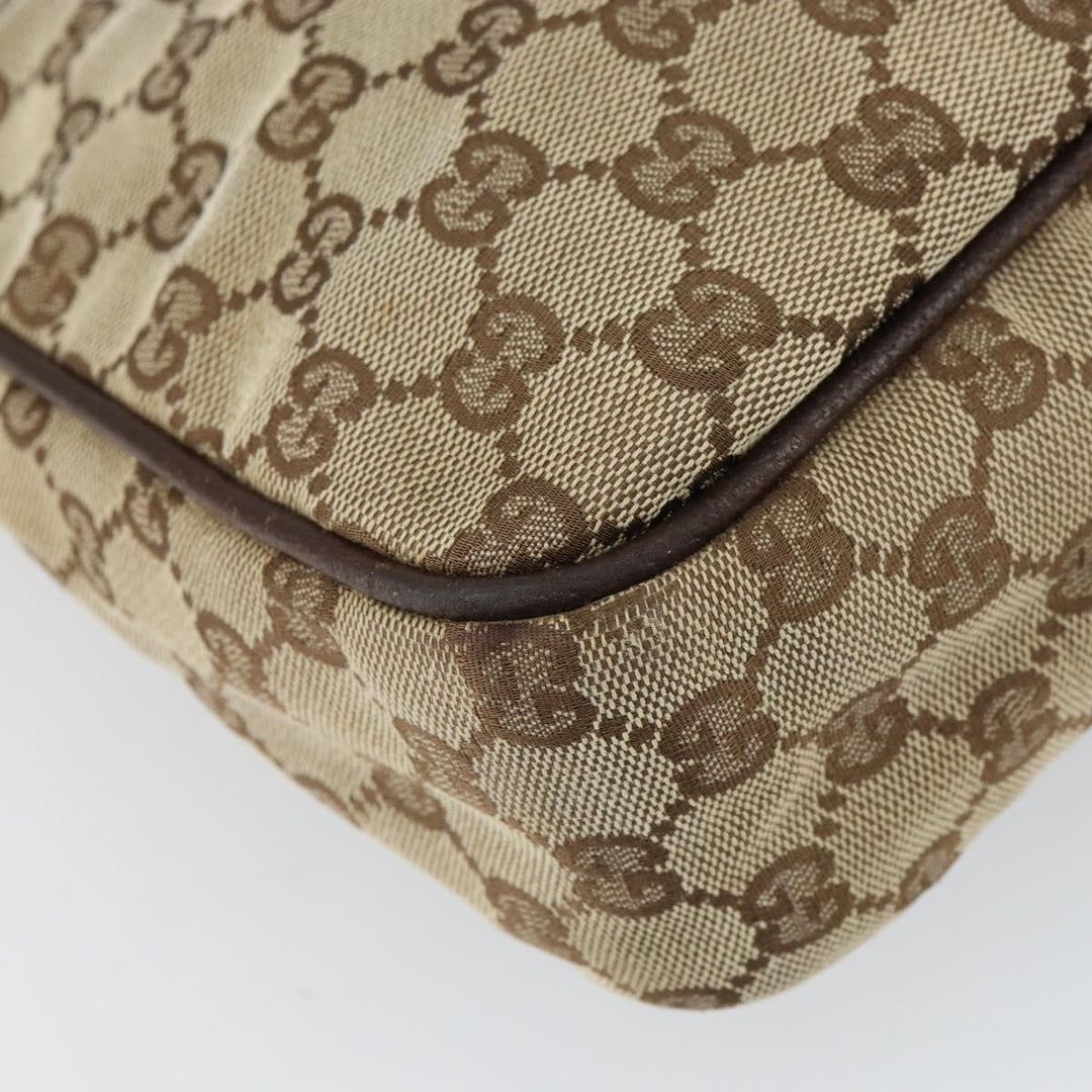 Gucci Vintage Shoulder Bag GG Canvas and Leather