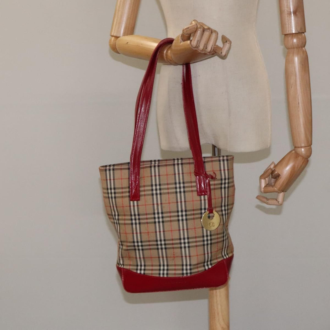Burberry Nova Check Tote Canvas and Leather