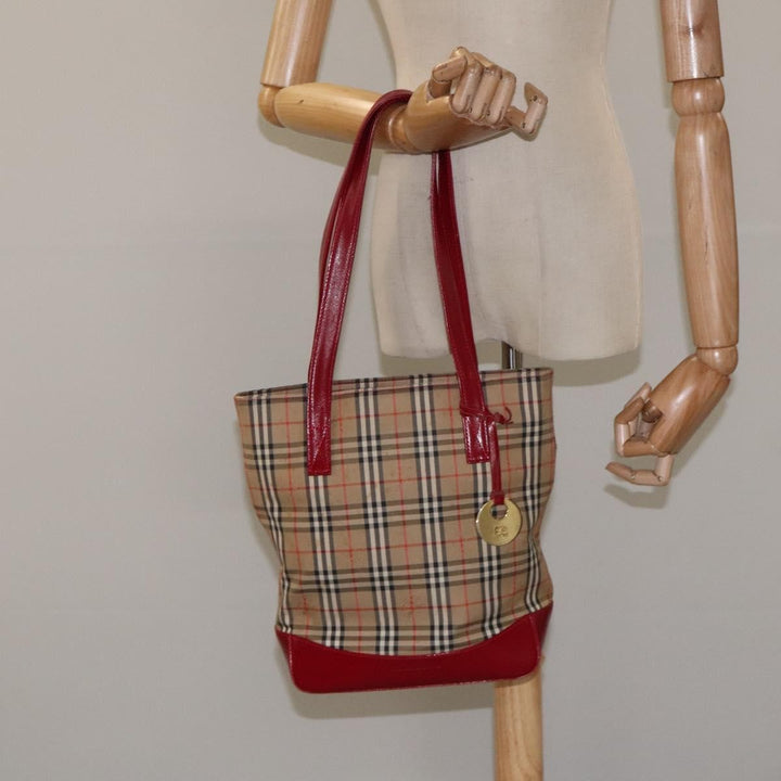 Burberry Nova Check Tote Canvas and Leather