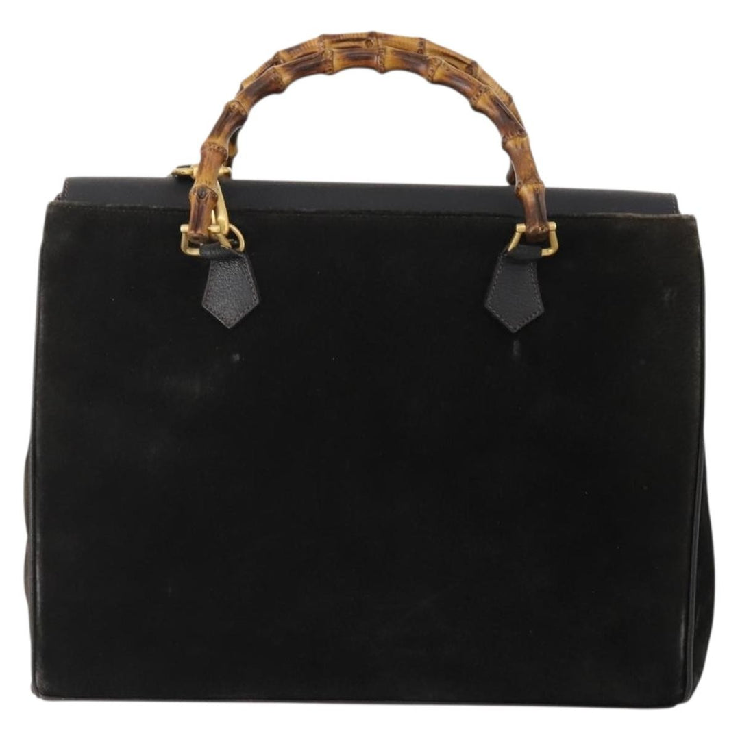 Gucci Vintage Diana Bamboo Top Handle Tote Ostrich