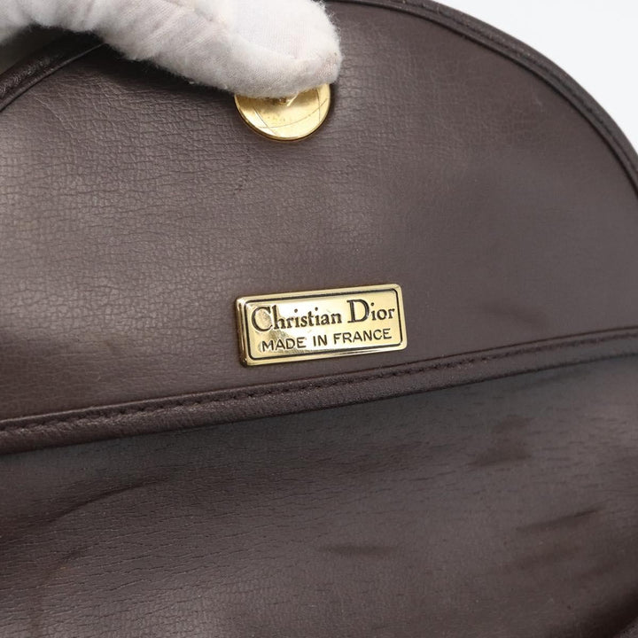 Christian Dior Vintage CD Logo Shoulder Bag Leather