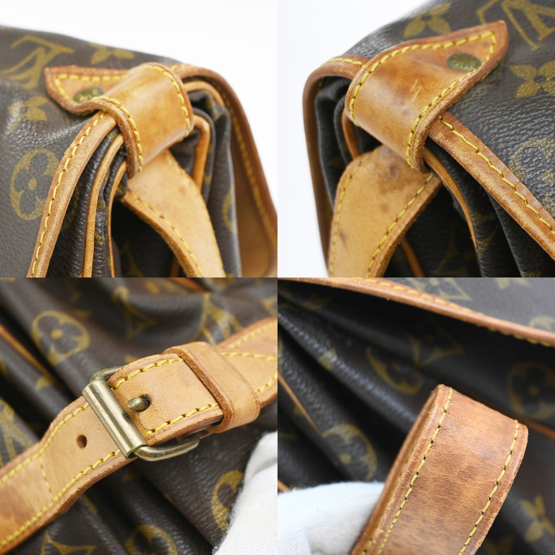 Louis Vuitton Saumur Handbag Monogram Canvas